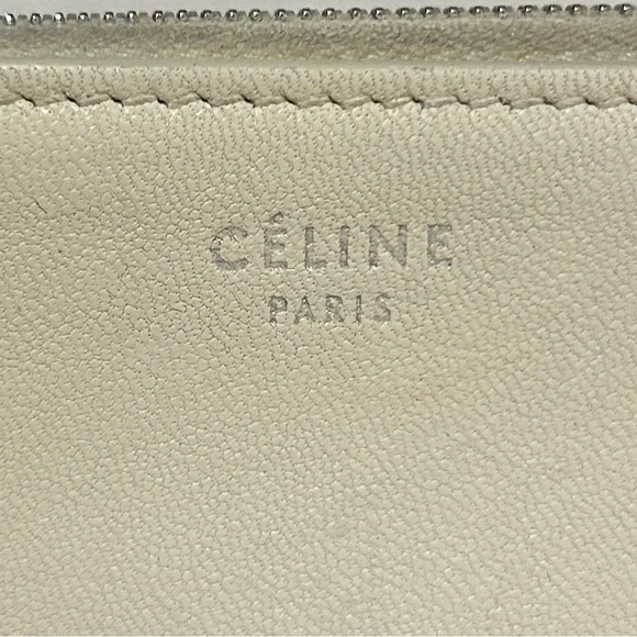 Celine Ivory & Purple Leather Keychain Wristlet - Picture 7 of 14
